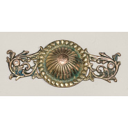 Circa 1890 Brunswick Balke Collender Ornate Rail Bolt Cover (cast brass)