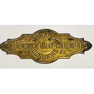 Original Brunswick Balke Collender Nameplate - Engraved Style