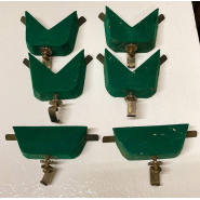 Circa 1910 Carom Plugs (cast iron bodies with nickel plated top hooks) - set