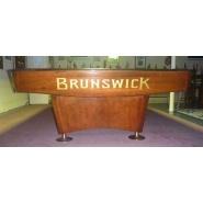 Three piece quality reproduction decal 'Brunswick Est . 1845' for Gold Crown tables (gold letters)