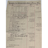 J.M. Brunswick & Balke Accounting Trial Balance Sheet from February, 1884 St Louis