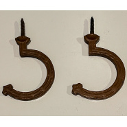 Circa 1890 Embossed Bridge/Triangle Hook (cast iron) -  matched pair