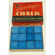Brunswick Balke Collendedr Willie Hoppe Box with 12 Unused Pieces of Willie Hoppe Chalk