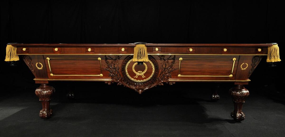 custom 24k gold oliver briggs billiards table circa 1890