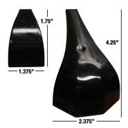 Ebonite Wide Billiard Pool Table Black Plastic Miter Rail Cap Parts Set Of 4 