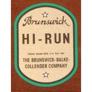 Brunswick HI-RUN Cue Decal (reproduction)