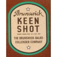 Brunswick Keen Shot Cue Decal (reproduction)