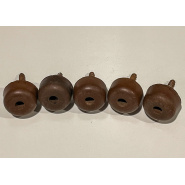 Brown Cue Bumpers with Screws - set of 5