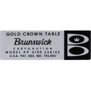 Original Style Gold Crown 1 Decal (used on leg stretcher)