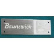 Small 1960s Aluminum Brunswick Nameplate