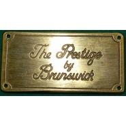 Original Brass Brunswick "Prestige" Nameplate