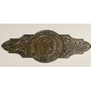 Circa 1885 Original Brunswick Balke Collender Nameplate (brass with nickel plating)