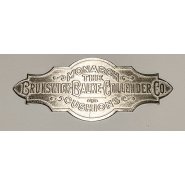 Circa 1900 Original Brunswick Balke Collender Nameplate - "Raised Letter Style" (new satin nickel plating)
