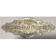 Circa 1885 Original Brunswick Balke Collender Nameplate (aluminum)
