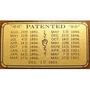 Patent Decal for several Brunswick models (3 in. x 1.5 in.)