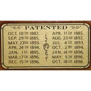 Patent Decal for Union League Brunswick tables & others (3 in. x 1.5 in.)