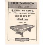 Gold Crown 3 Service Manual (1976)