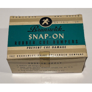 Box of 12 Brunswick Balke Collender Snap-On Rubber Cue Bumpers (new, old stock)
