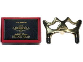 Brunswick Solid Brass Bridge Head featuring engraved style Brunswick logo