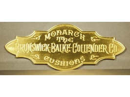 Reproduction of Antique Brunswick™ Nameplate stamped in solid brass