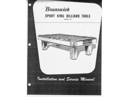 Brunswick Sport King Service Manual (1962)