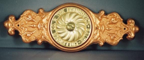 Two Piece Copper Escutcheon Plate with brass BBC center cap