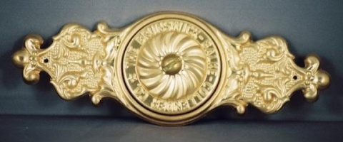 Two-piece Stamped Solid Brass Escutcheon with BBC logo rosette