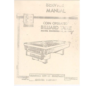 Brunswick Coin-Op Manual (1969)