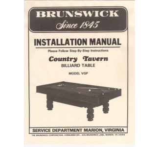 Brunswick Country Tavern Service Manual (1981)