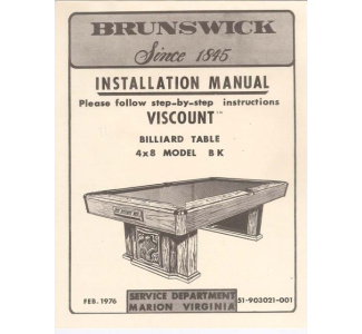 Brunswick Viscount Service Manual (1976)