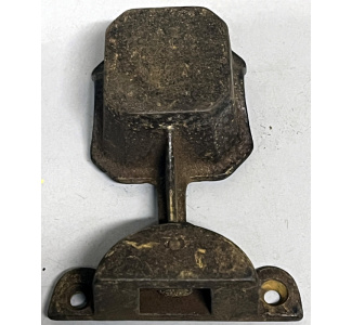Original Cast Iron Square swing out Chalk Cup circa 1880-1915 (typical as-found -bottom)