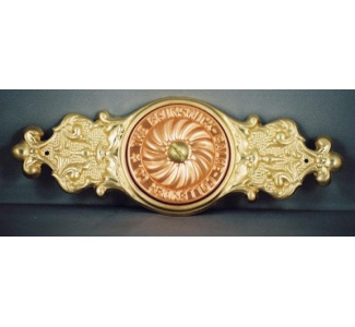 Two-piece Brass Escutcheon Plate with BBC copper center cap