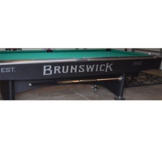 Three piece quality reproduction decal 'Brunswick Est . 1845' for Gold Crown tables (silver letters)