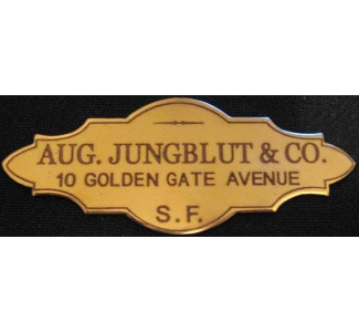 August Jungblut Engraved Solid Brass Nameplate