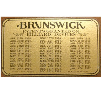 Patent Decal (larger) for Medalist & tables with patent number (3 5/16 in. x 2 in.)