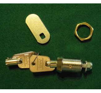 Lock and key set commonly used for coin drawers