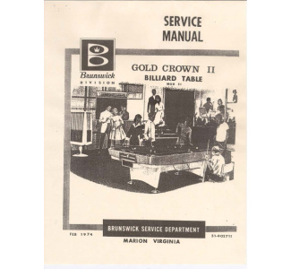 Gold Crown 2 Service Manual (1974)