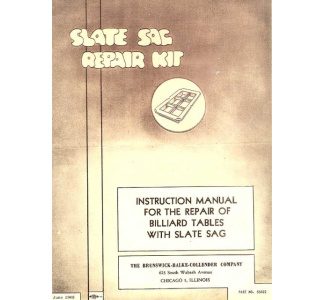 Slate Sag Repair Kit Manual (1948)