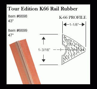 Tour Edition 66 Rail Rubber Cushion Technical Specs